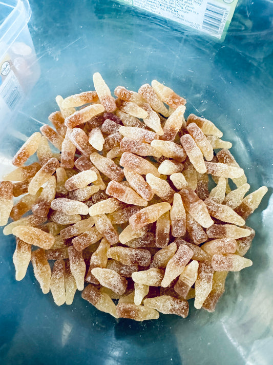 100g mini fizzy cola bottles (H)