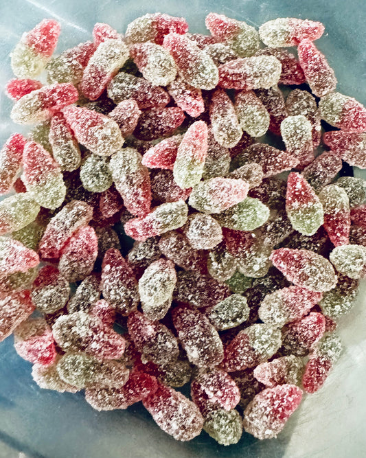 100g mini fizzy strawberries (H)