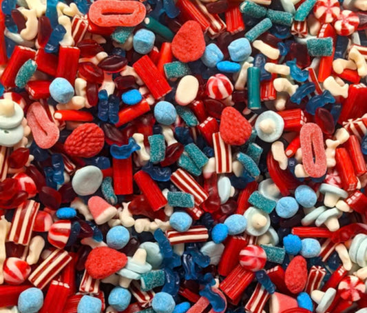 Red and blue mix